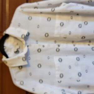 Loft-Cotton blk/white with yellow shirt. Long sleeved. Collared. M. NWT.